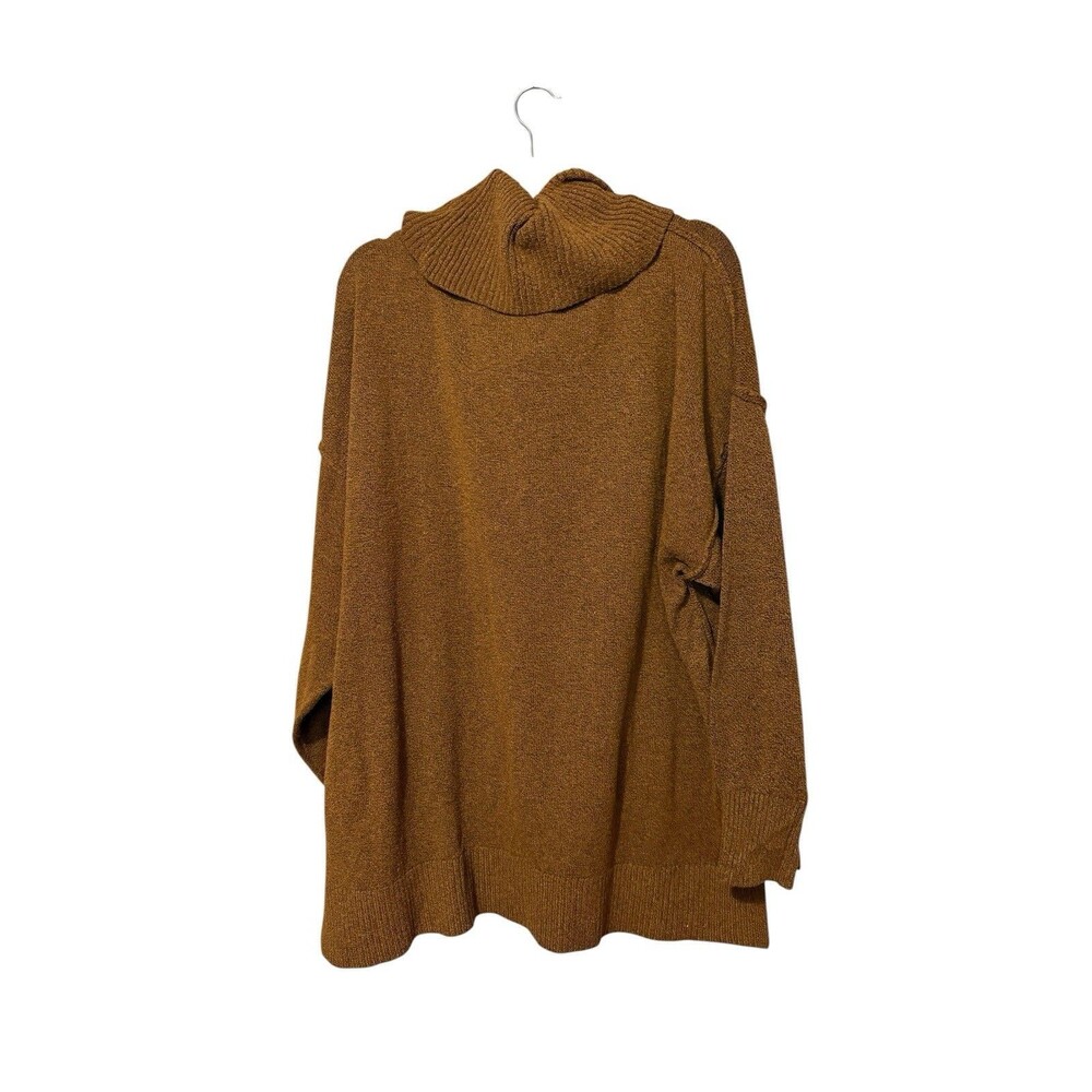 Terra And Sky Brown Cowl Neck Tunic Sweater Soft Knit 3X - Picture 3 of 6